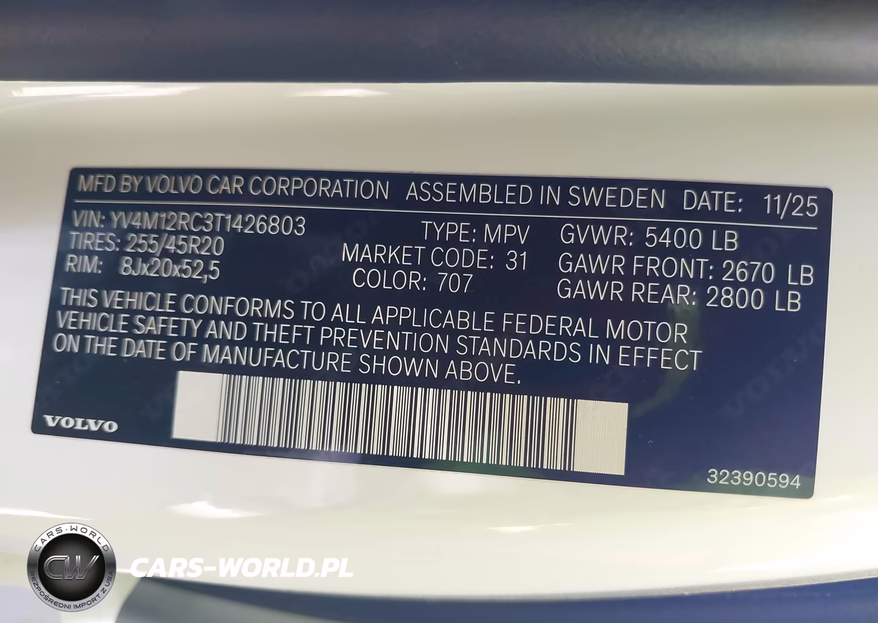 2026 Volvo Xc60 B5 Plus VIN:YV4M12RC3T1426803 - 9