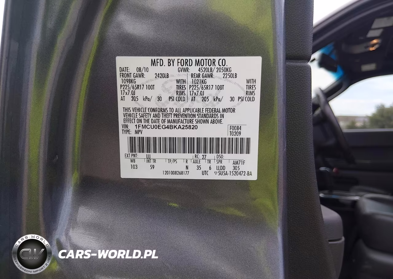 2011 Ford Escape Limited VIN:1FMCU0EG4BKA25820 - 9