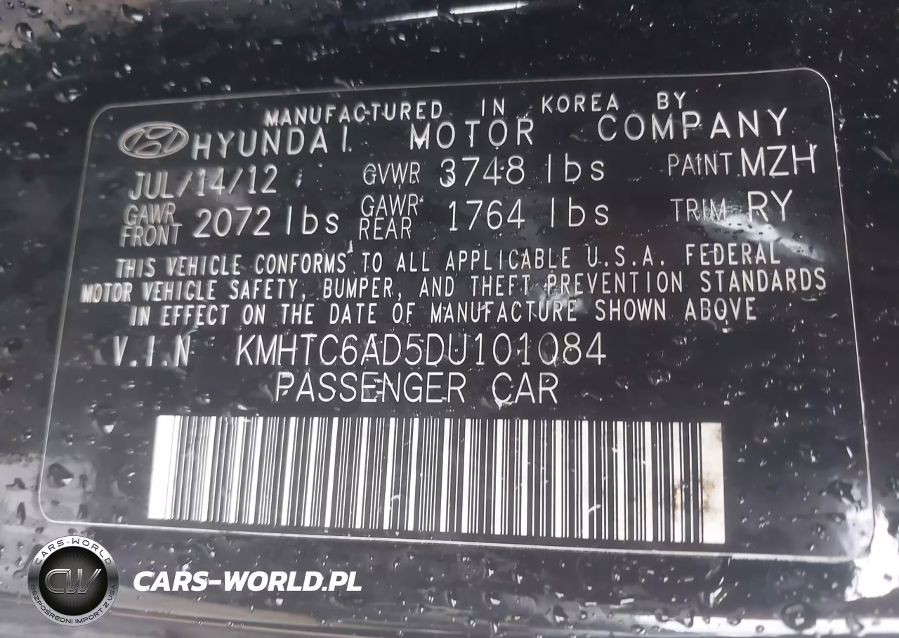 2013 Hyundai Veloster Base W-Gray VIN:KMHTC6AD5DU101084 - 9
