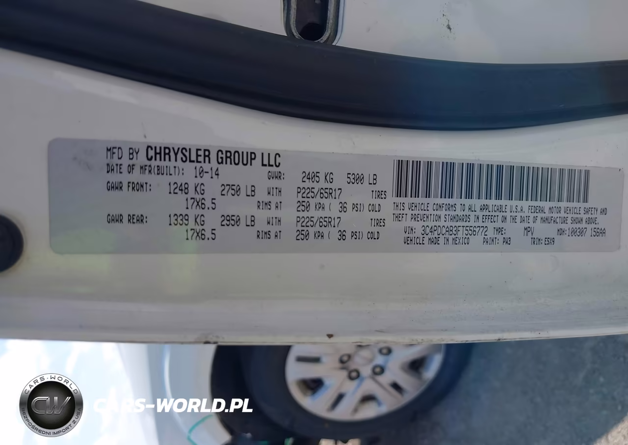 2015 Dodge Journey Se VIN:3C4PDCAB3FT556772 - 9