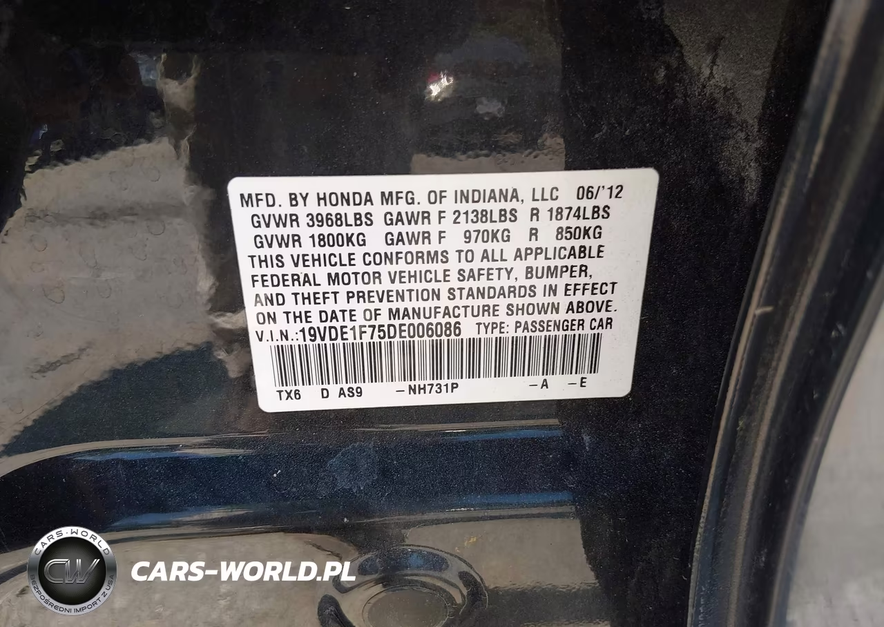 2013 Acura Ilx 2.0L VIN:19VDE1F75DE006086 - 9