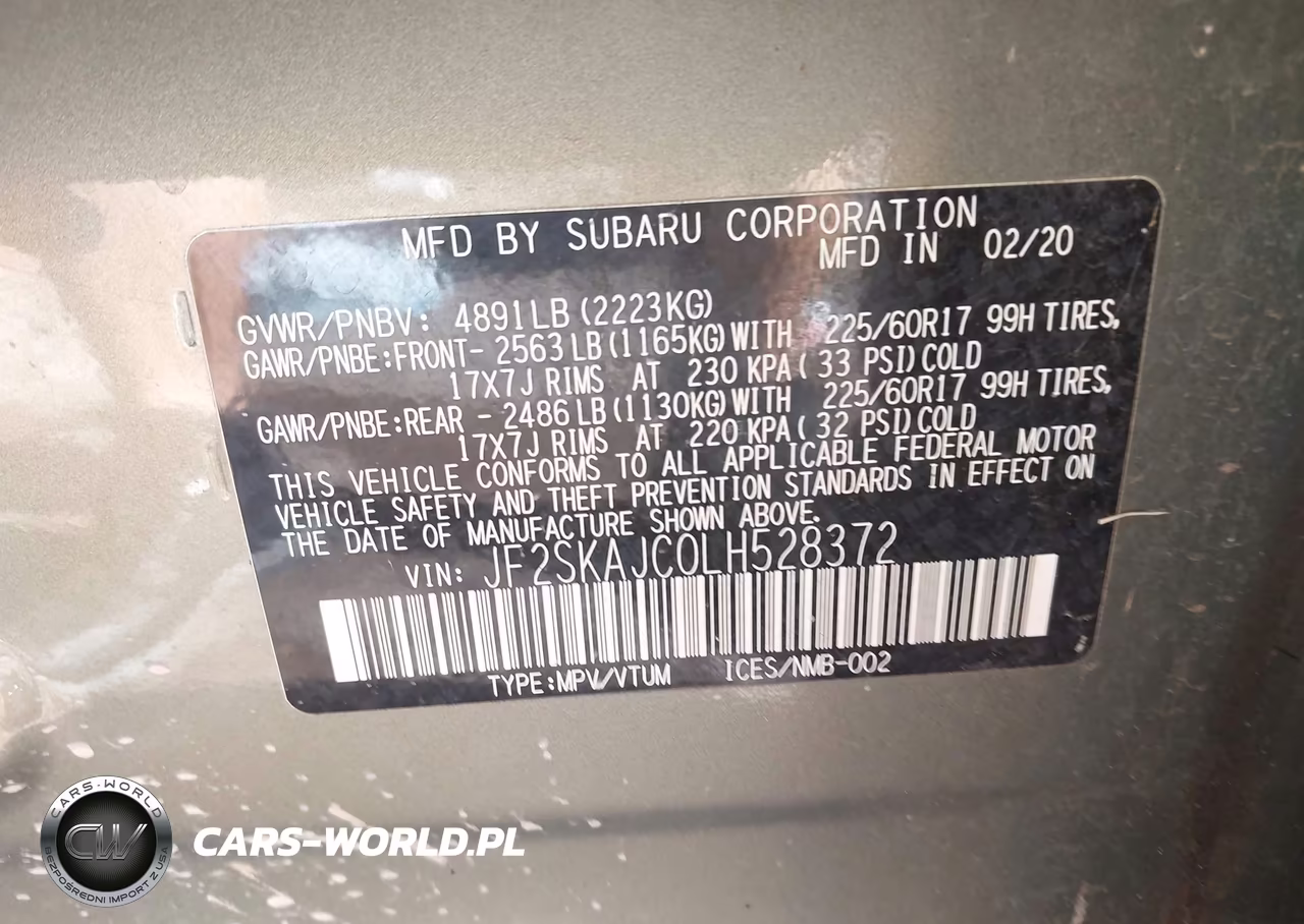 2020 Subaru Forester Premium VIN:JF2SKAJC0LH528372 - 9
