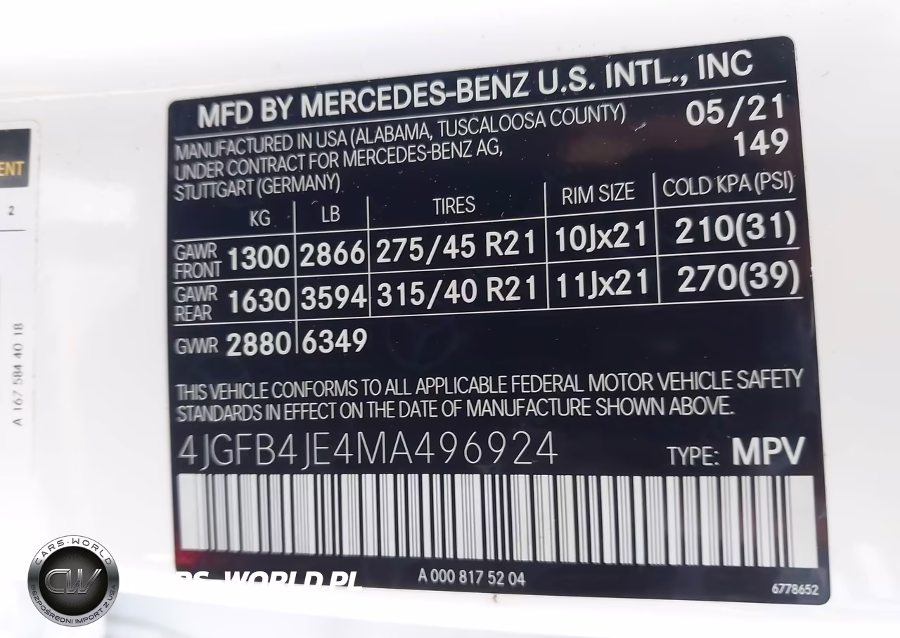2021 Mercedes-Benz Gle 350 VIN:4JGFB4JE4MA496924 - 9