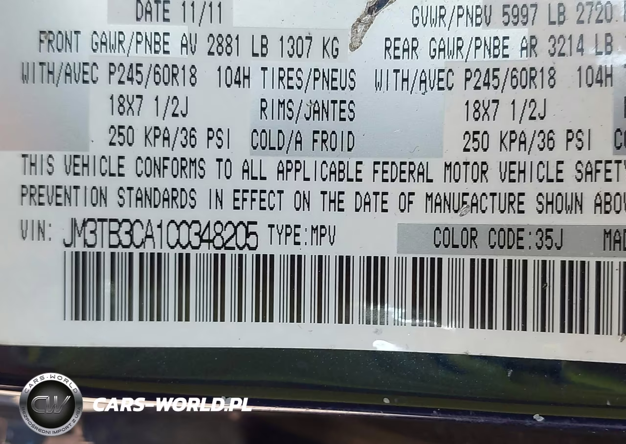 2012 Mazda Cx-9 Touring VIN:JM3TB3CA1C0348205 - 9