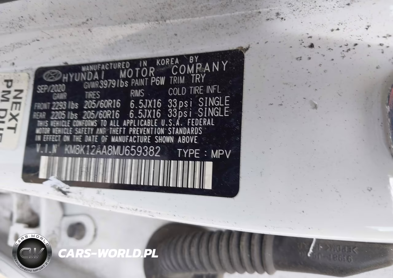 2021 Hyundai Kona Se VIN:KM8K12AA8MU659382 - 9