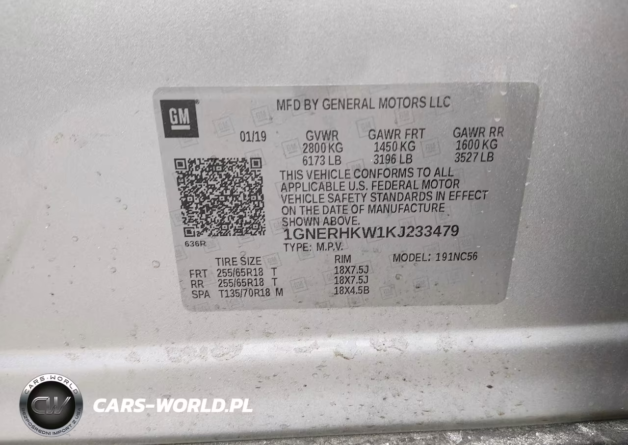 2019 Chevrolet Traverse 3Lt VIN:1GNERHKW1KJ233479 - 9