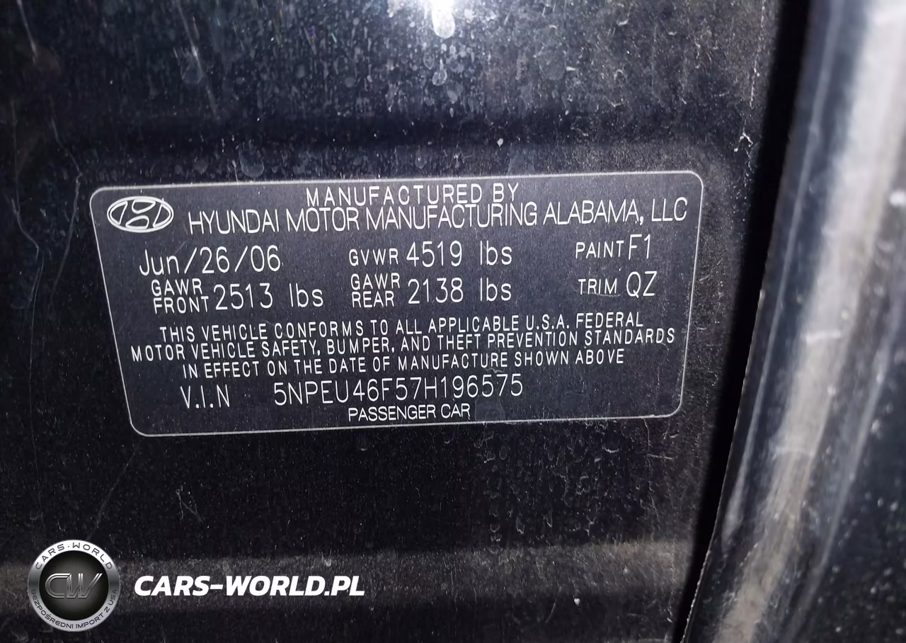 2007 Hyundai Sonata Limited-Limited W-Xm-Se-Se W-Xm VIN:5NPEU46F57H196575 - 9