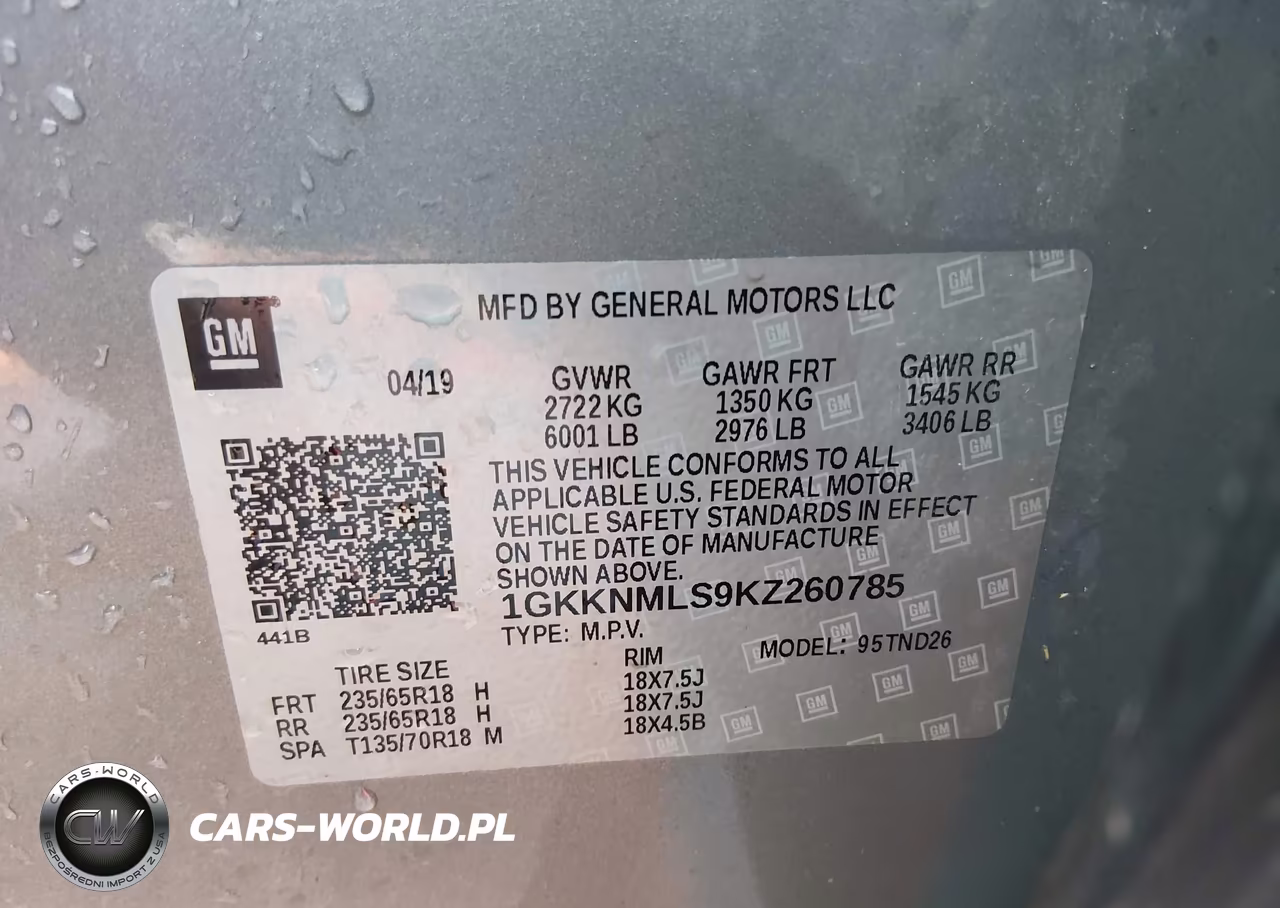 2019 GMC Acadia Slt-1 VIN:1GKKNMLS9KZ260785 - 9