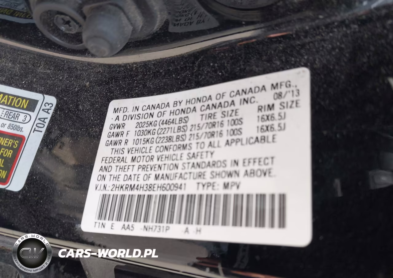 2014 Honda Cr-V Lx VIN:2HKRM4H38EH600941 - 9