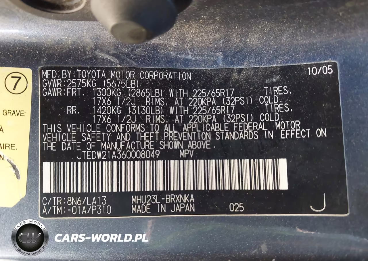 2006 Toyota Highlander Hybrid Limited V6 VIN:JTEDW21A360008049 - 9