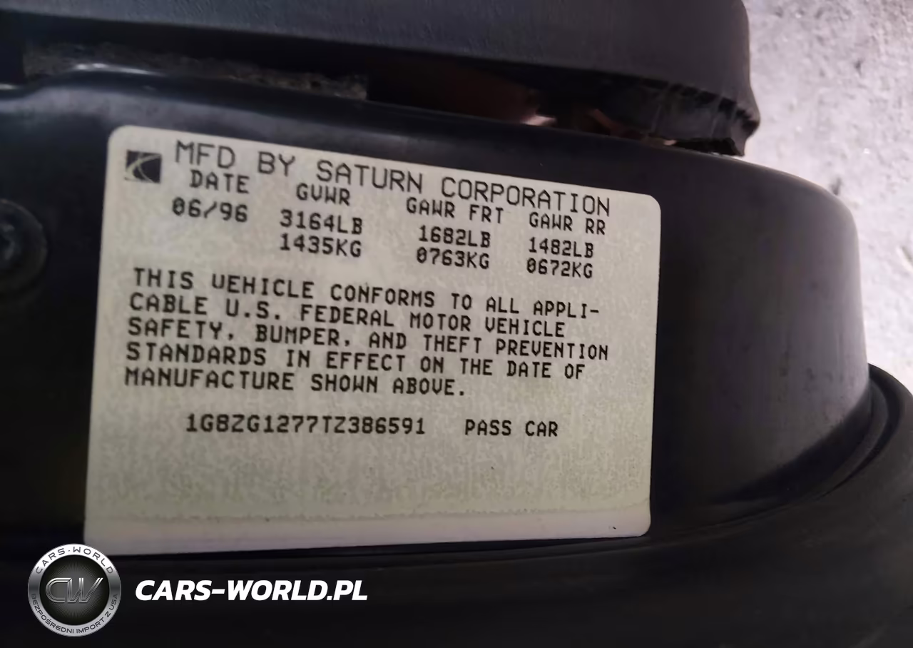 1996 Saturn Sc2 VIN:1G8ZG1277TZ386591 - 9