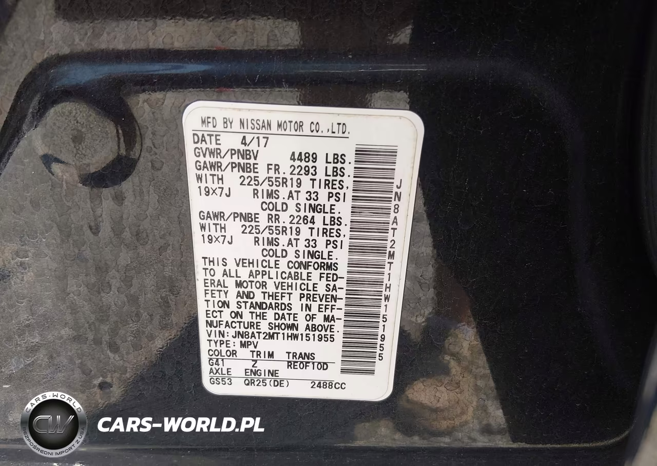 2017 Nissan Rogue Sl VIN:JN8AT2MT1HW151955 - 9
