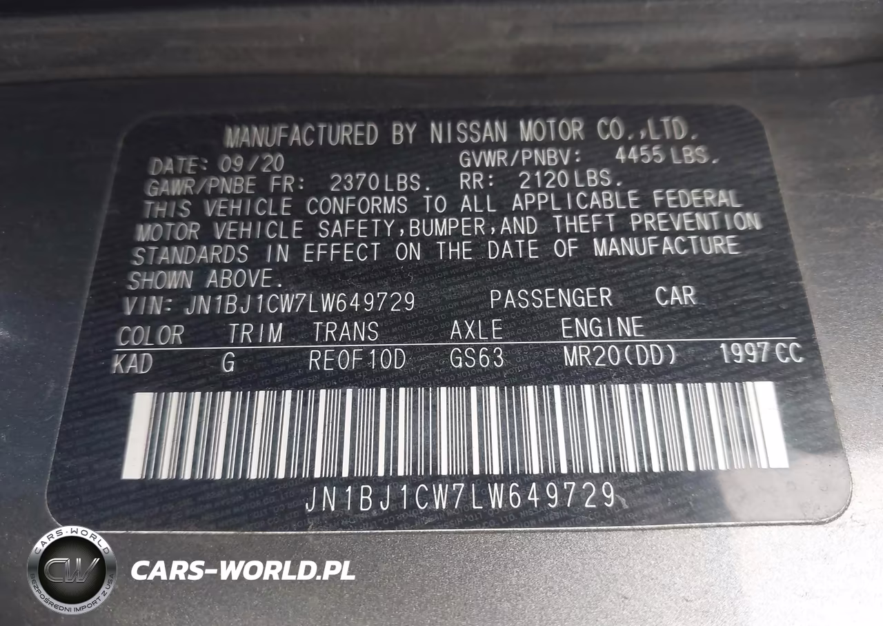 2020 Nissan Rogue Sport Sv Awd Xtronic Cvt VIN:JN1BJ1CW7LW649729 - 9