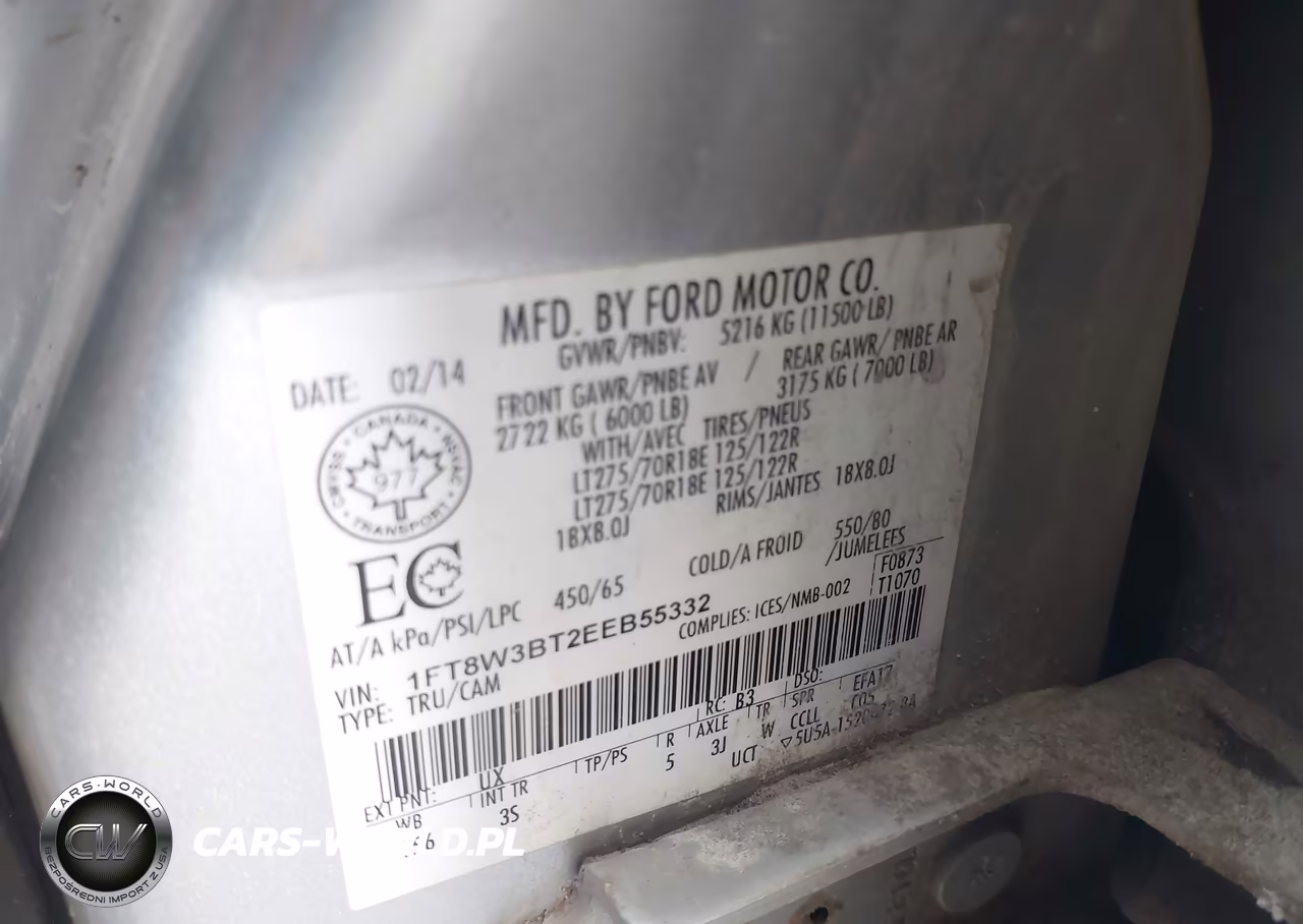 2014 Ford F-350 Xlt VIN:1FT8W3BT2EEB55332 - 9