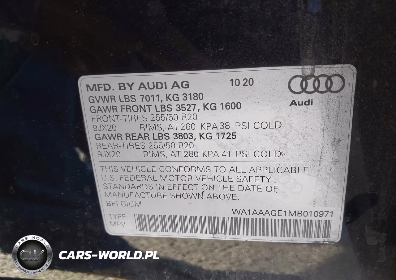 2021 Audi E-Tron Premium Quattro VIN:WA1AAAGE1MB010971 - 9