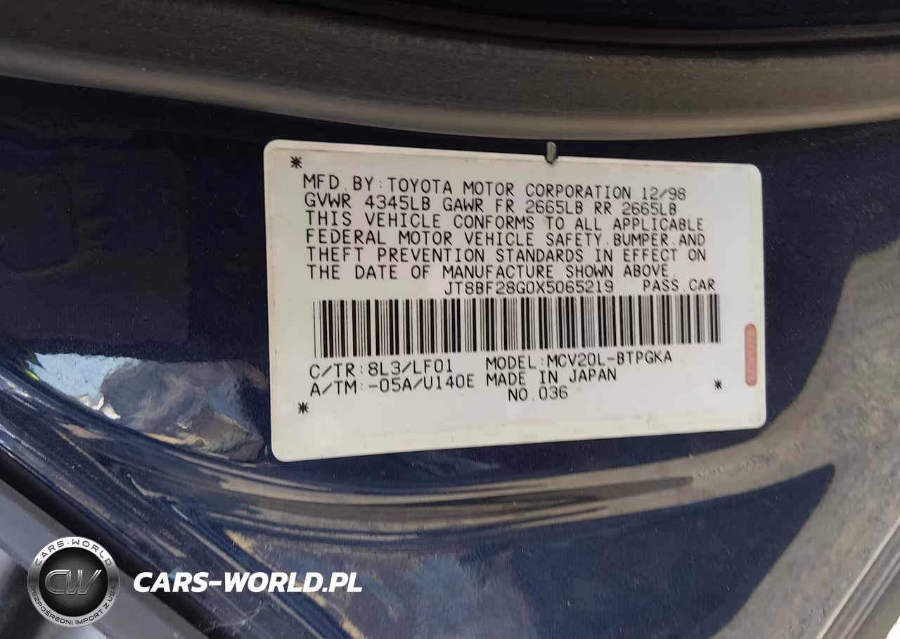 1999 Lexus Es 300 VIN:JT8BF28G0X5065219 - 9