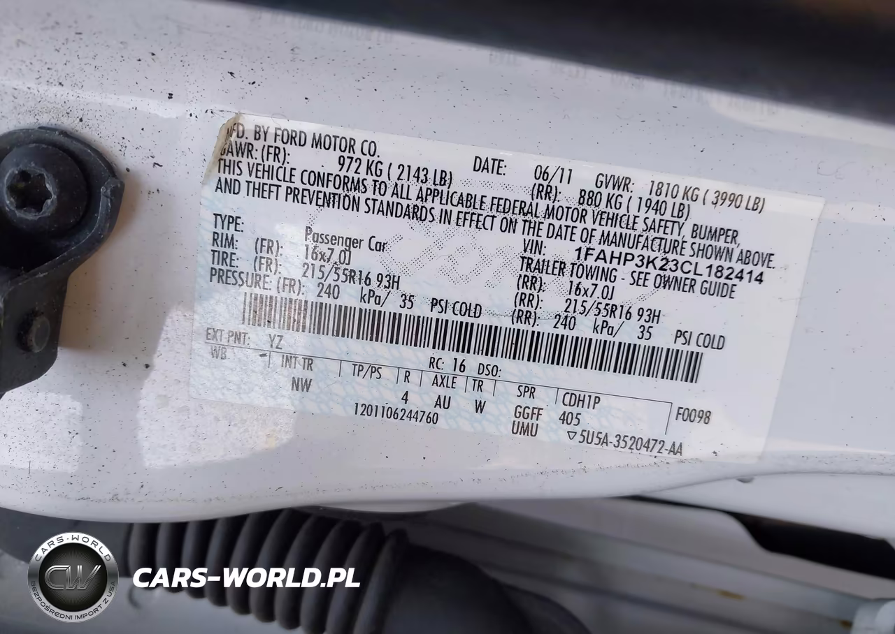 2012 Ford Focus Se VIN:1FAHP3K23CL182414 - 9