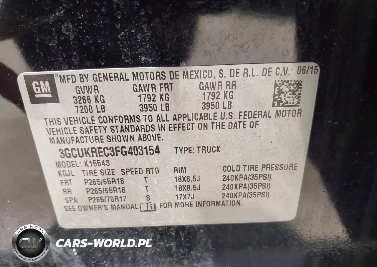 2015 Chevrolet Silverado 1500 Lt VIN:3GCUKREC3FG403154 - 9