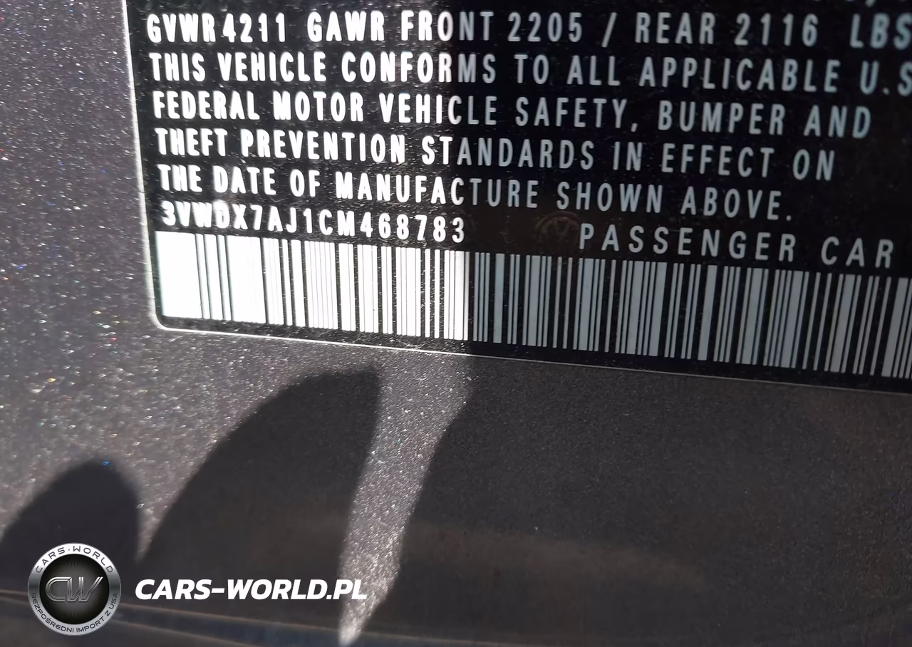2012 Volkswagen Jetta 2.5L Se VIN:3VWDX7AJ1CM468783 - 9