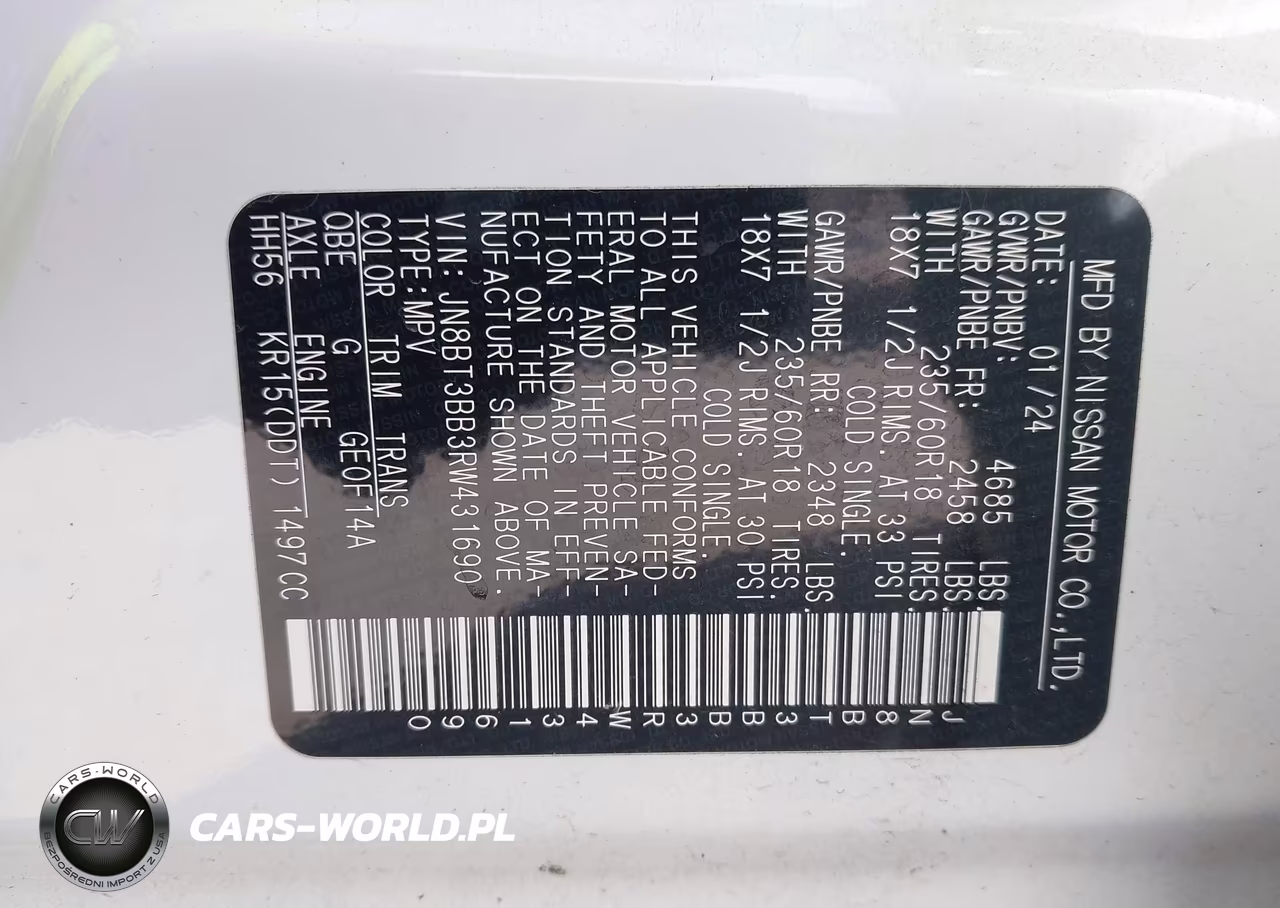 2024 Nissan Rogue Sv Intelligent Awd VIN:JN8BT3BB3RW431690 - 9