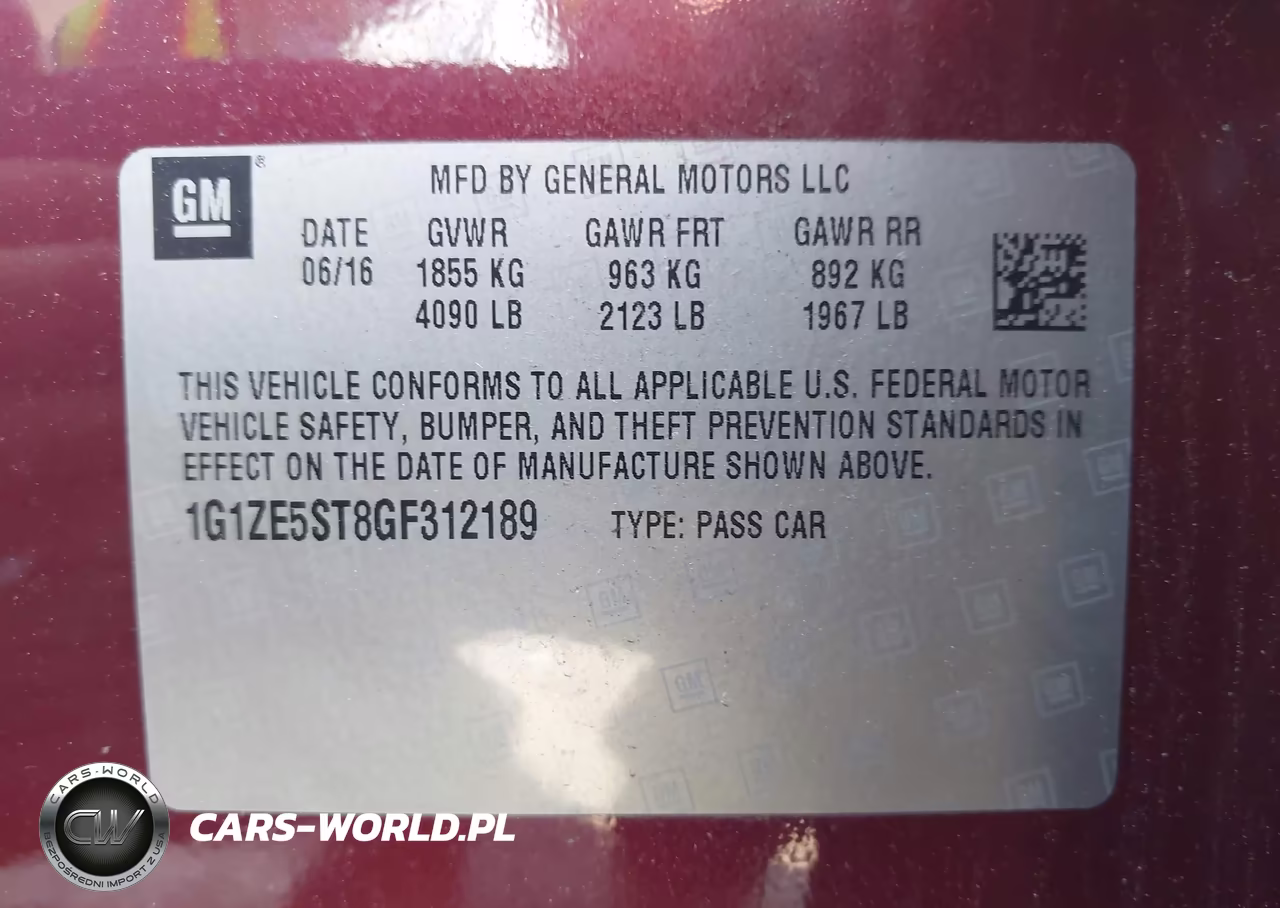 2016 Chevrolet Malibu 1Lt VIN:1G1ZE5ST8GF312189 - 9