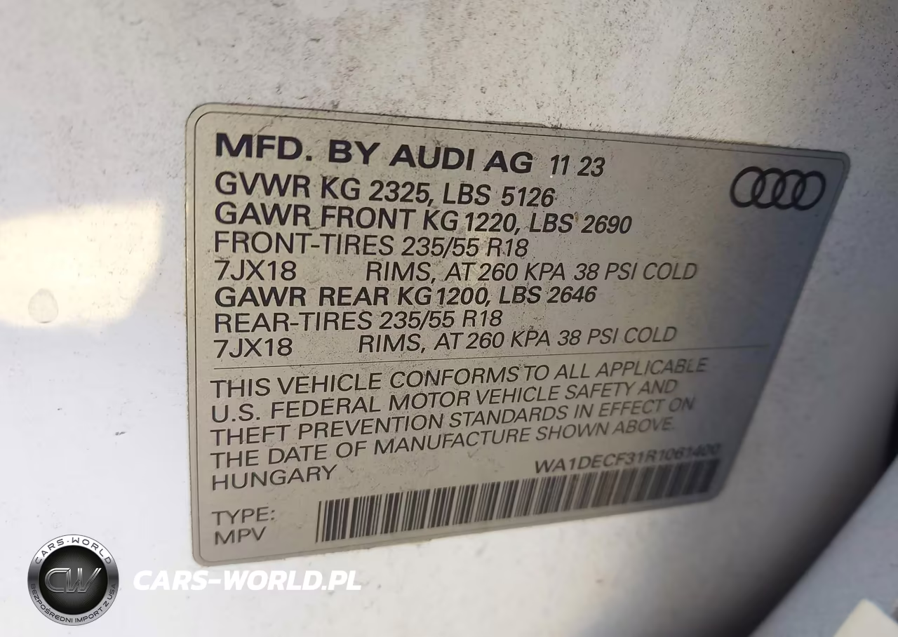 2024 Audi Q3 Premium 45 Tfsi S Line Quattro Tiptronic VIN:WA1DECF31R1061400 - 9