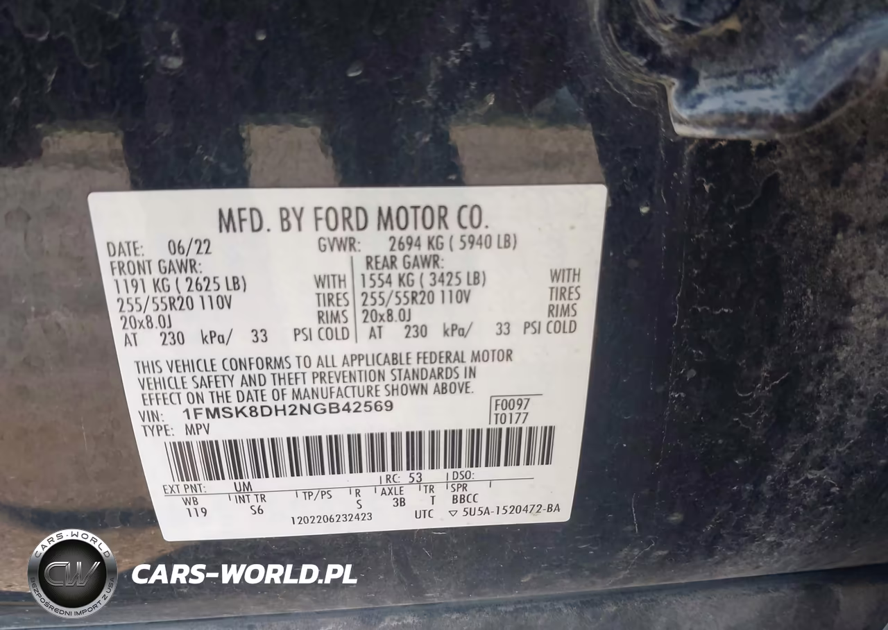2022 Ford Explorer Xlt VIN:1FMSK8DH2NGB42569 - 9