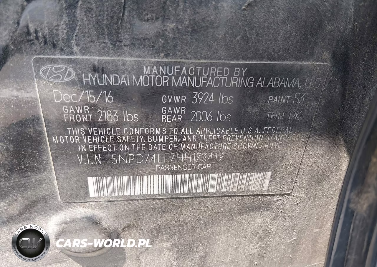 2017 Hyundai Elantra Se VIN:5NPD74LF7HH173419 - 9