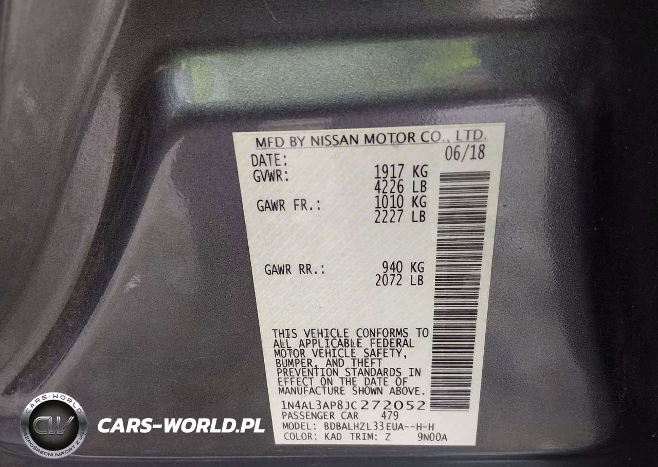 2018 Nissan Altima 2.5 Sr VIN:1N4AL3AP8JC272052 - 9