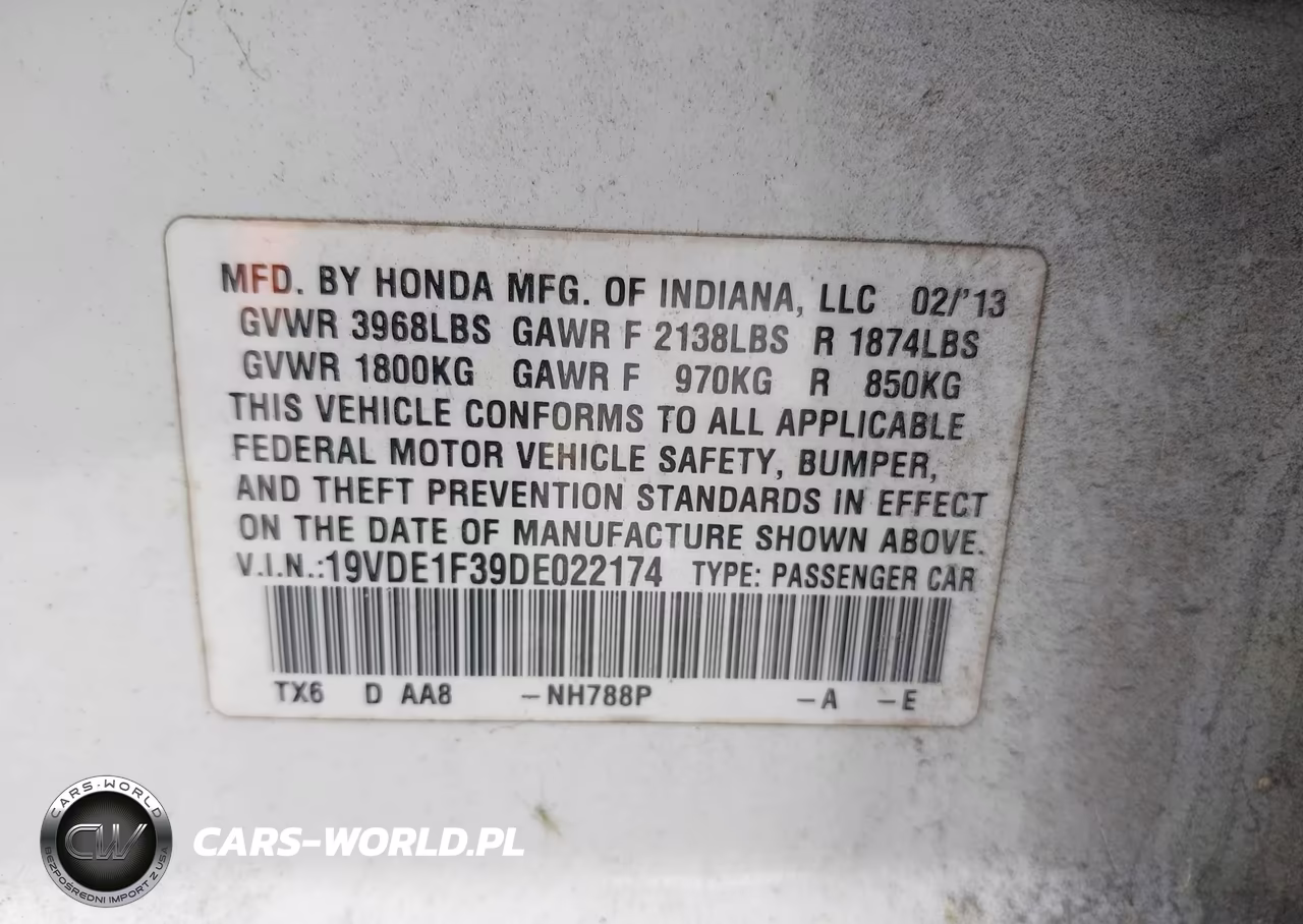 2013 Acura Ilx 2.0L VIN:19VDE1F39DE022174 - 9