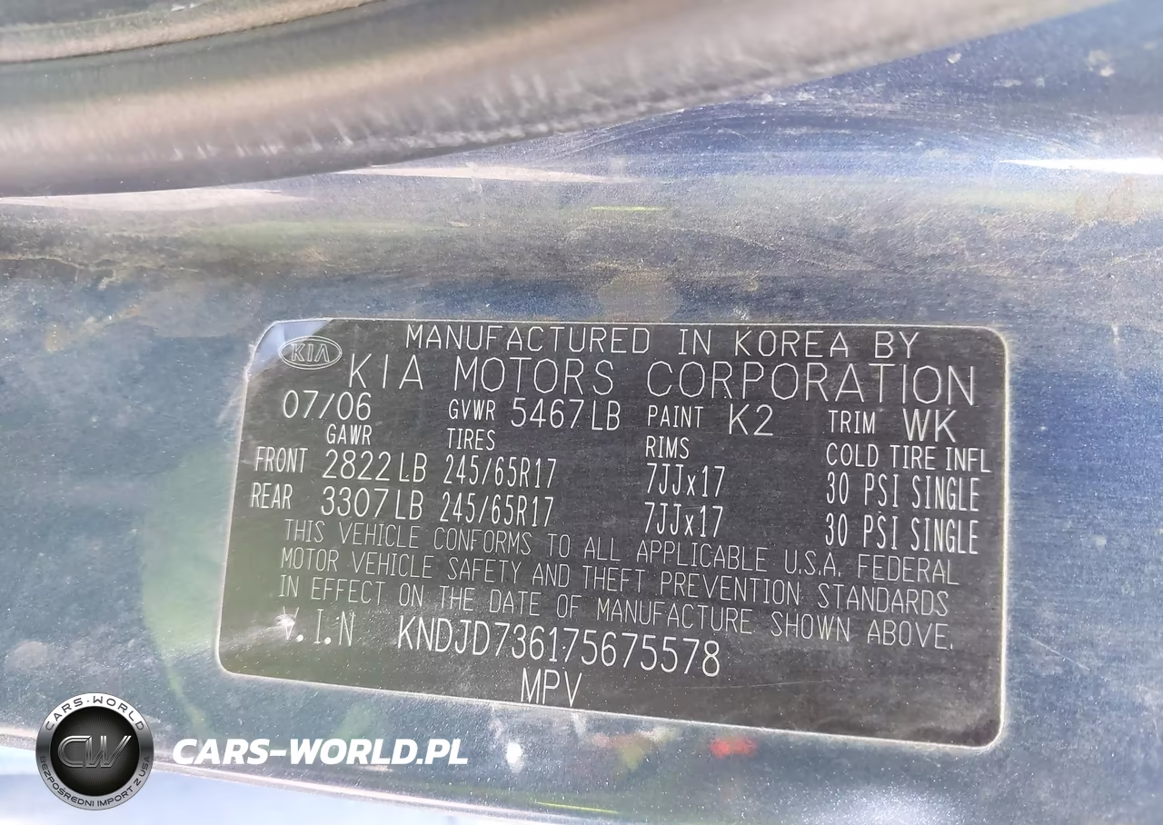 2007 Kia Sorento Lx VIN:KNDJD736175675578 - 9