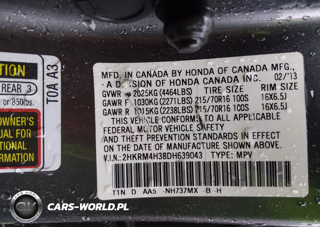 2013 Honda Cr-V Lx VIN:2HKRM4H38DH639043 - 9