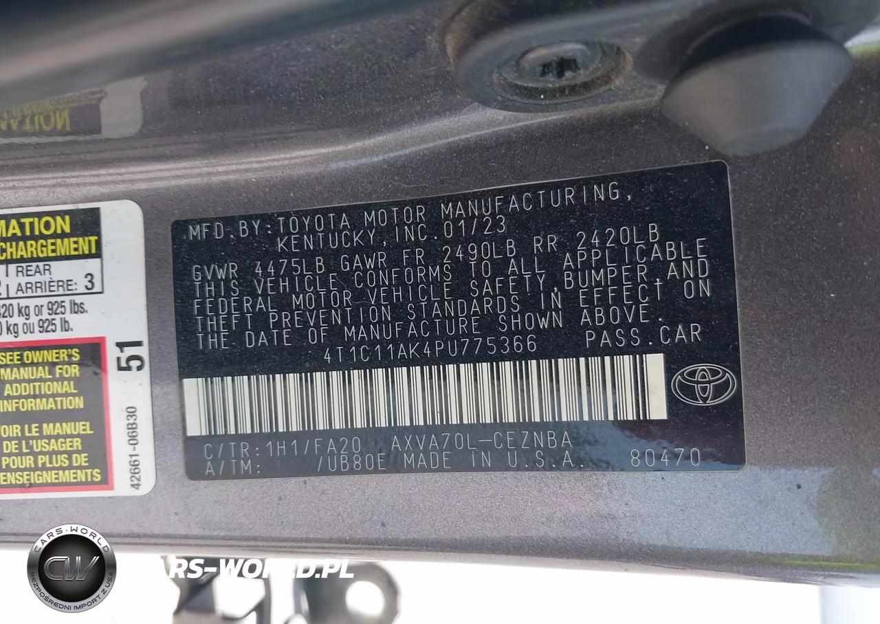 2023 Toyota Camry Le VIN:4T1C11AK4PU775366 - 9