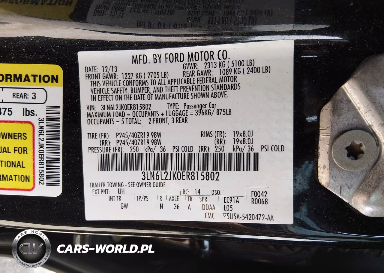 2014 Lincoln Mkz VIN:3LN6L2JK0ER815802 - 9