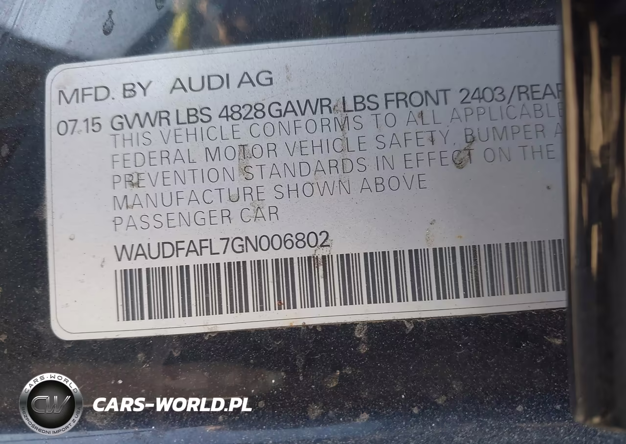 2016 Audi A4 Premium VIN:WAUDFAFL7GN006802 - 9