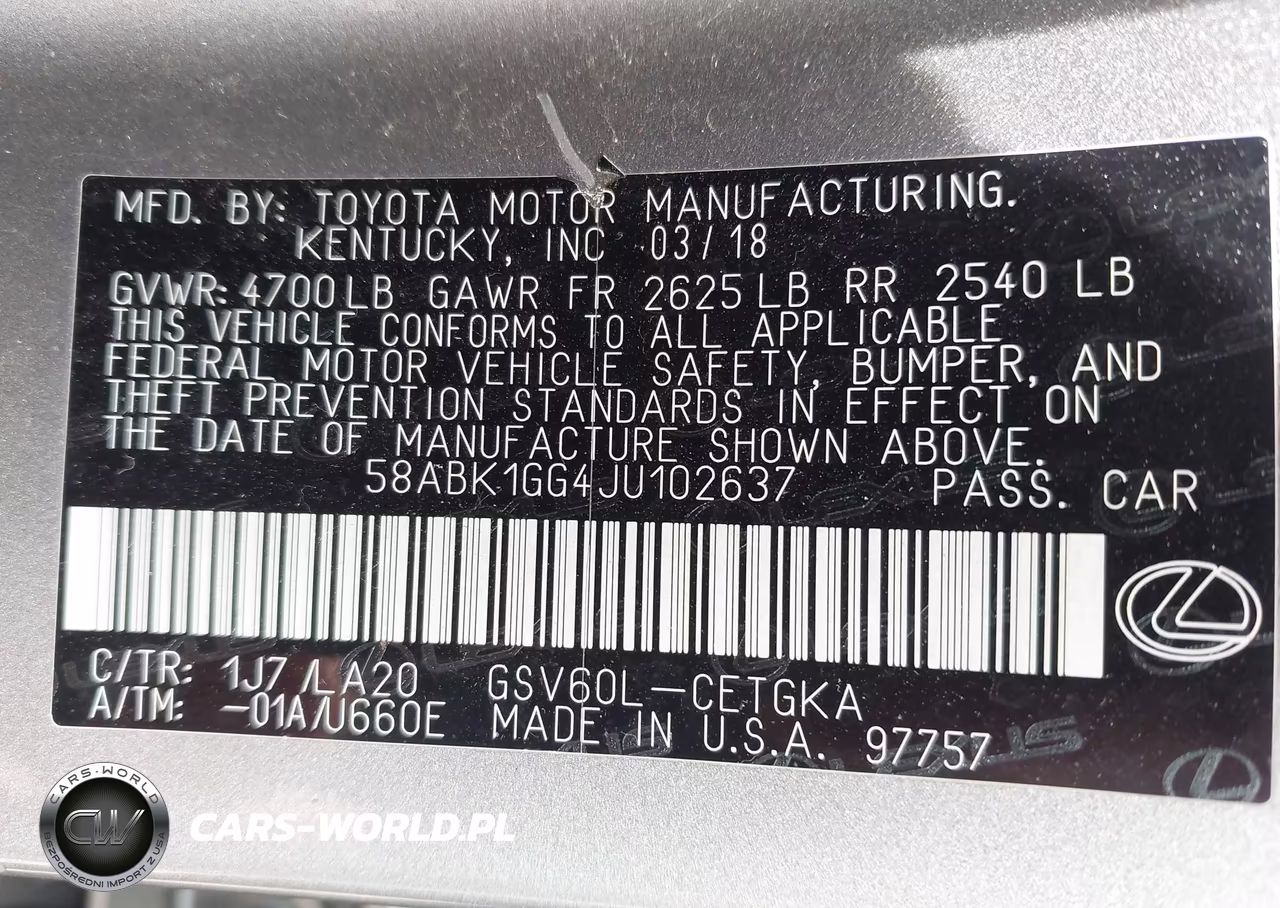 2018 Lexus Es 350 VIN:58ABK1GG4JU102637 - 9