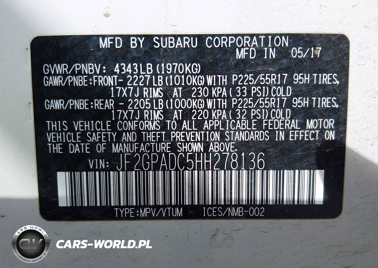 2017 Subaru Crosstrek 2.0I Premium VIN:JF2GPADC5HH278136 - 9