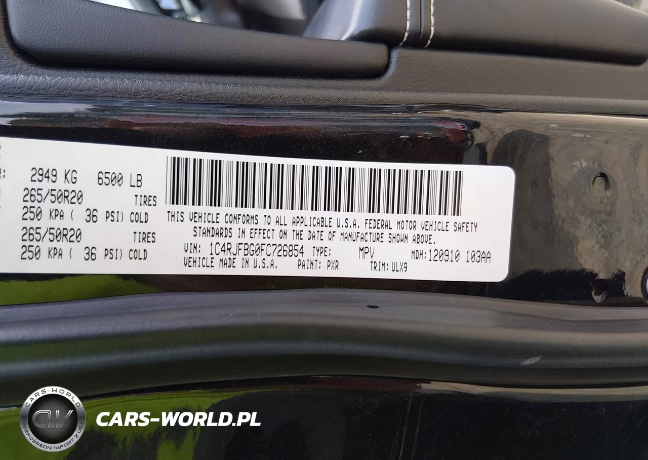 2015 Jeep Grand Cherokee Limited VIN:1C4RJFBG0FC726854 - 9