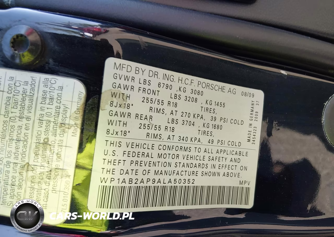 2009 Porsche Cayenne Gts VIN:WP1AD29P69LA62193 - 9