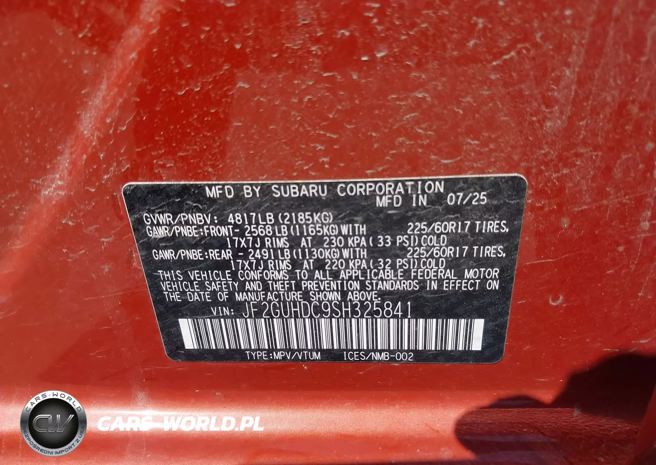 2025 Subaru Crosstrek Premium VIN:JF2GUHDC9SH325841 - 9