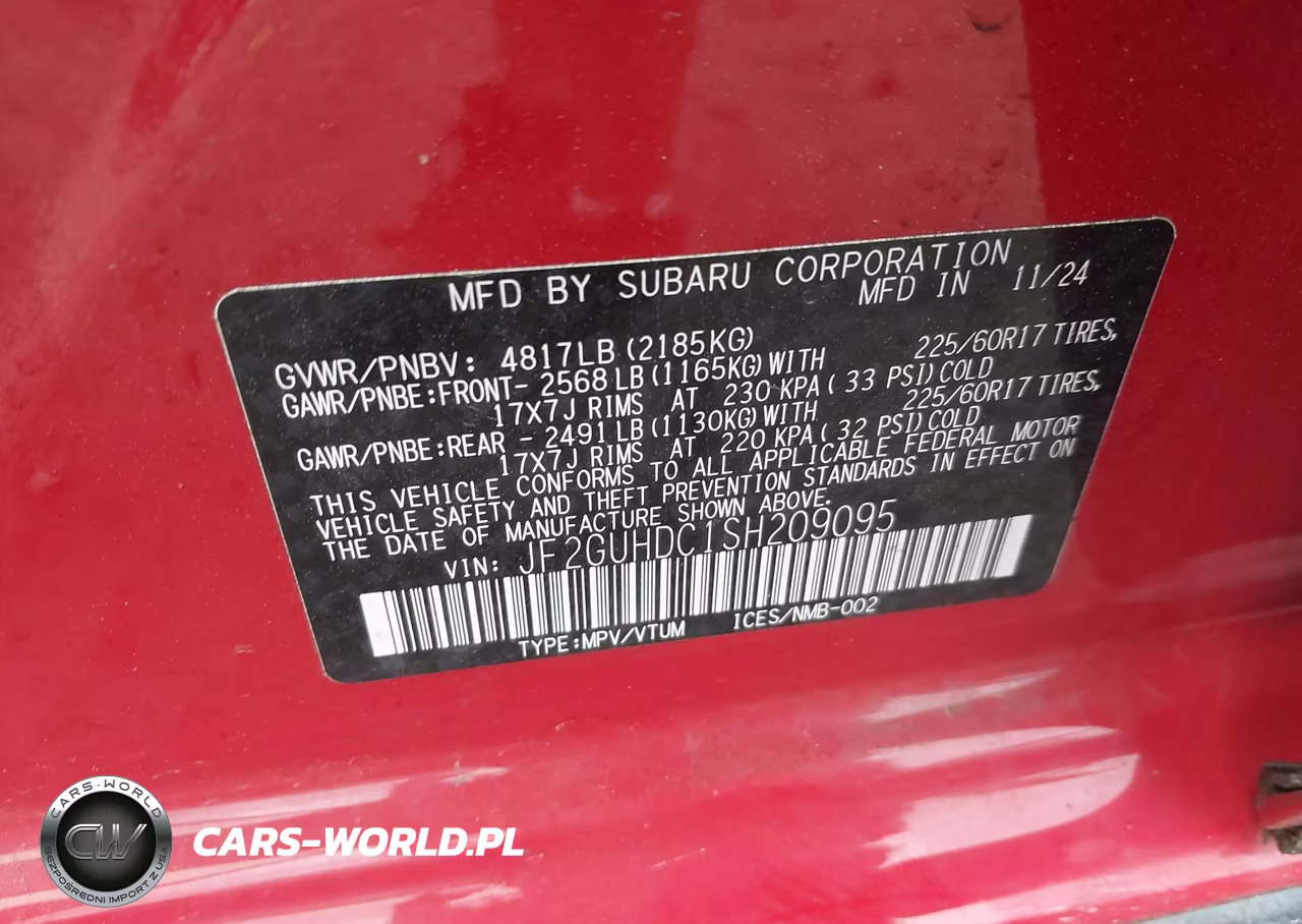 2025 Subaru Crosstrek Premium VIN:JF2GUHDC1SH209095 - 9