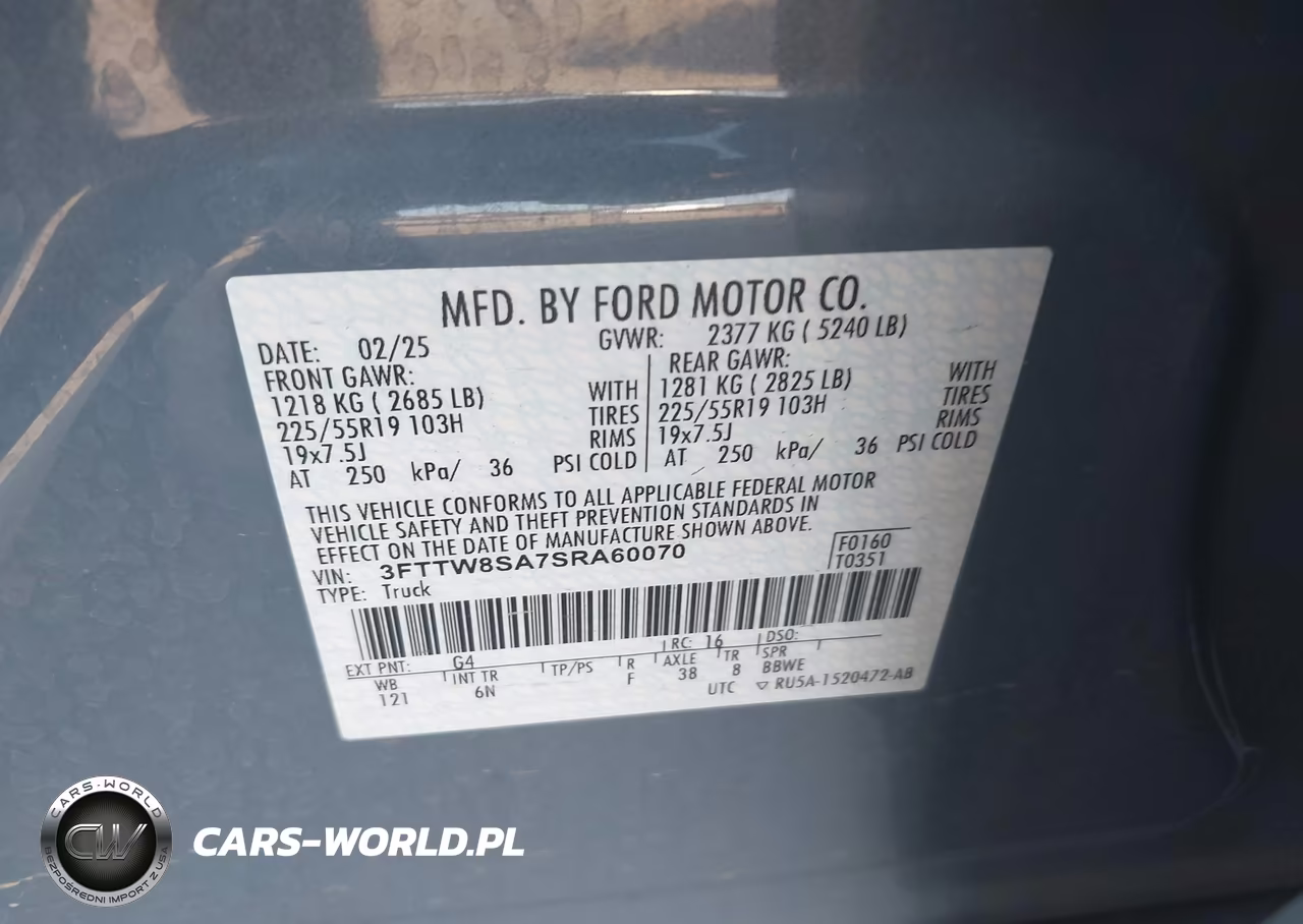 2025 Ford Maverick Lariat VIN:3FTTW8SA7SRA60070 - 9