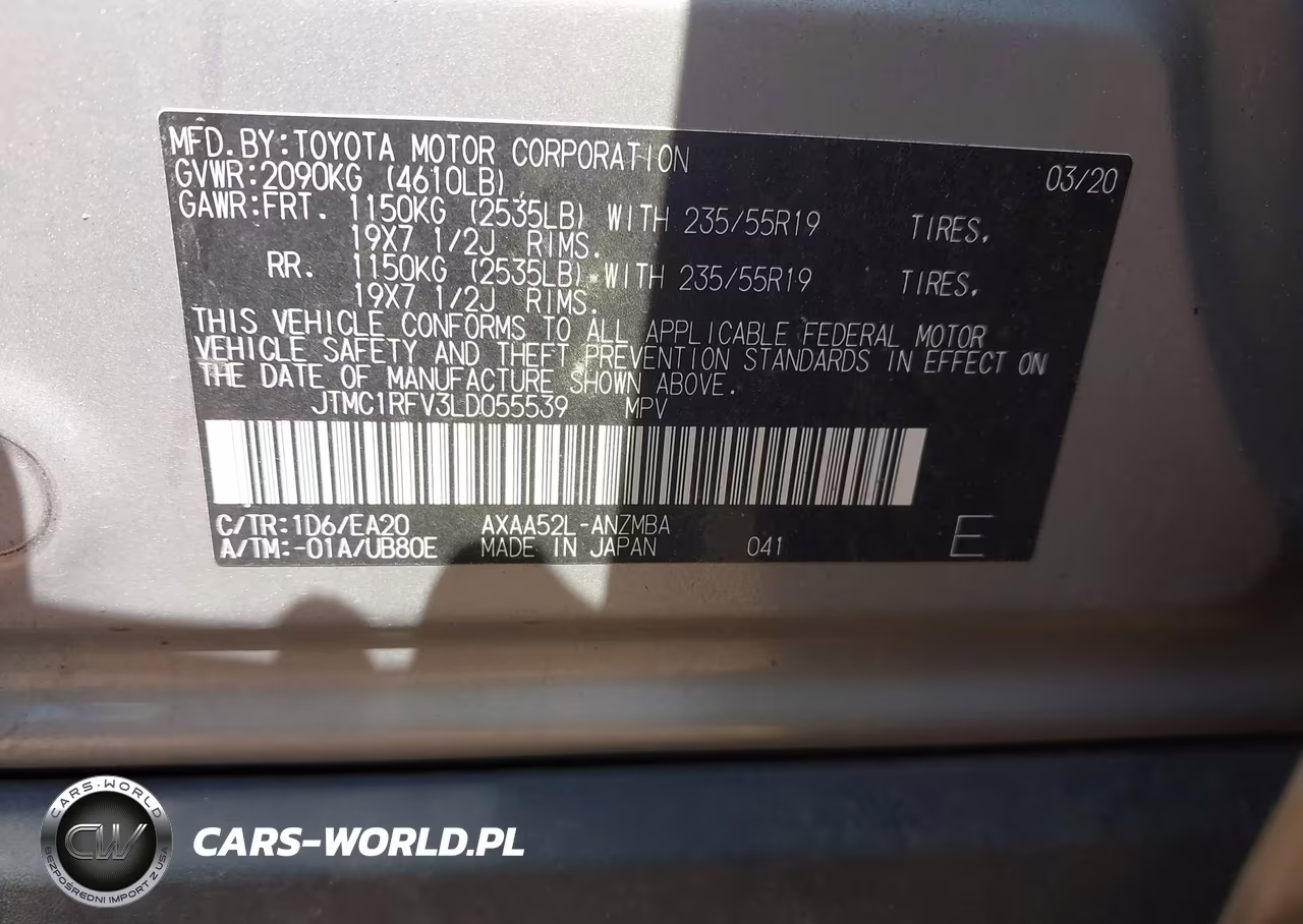 2020 Toyota Rav4 Xle Premium VIN:JTMC1RFV3LD055539 - 9
