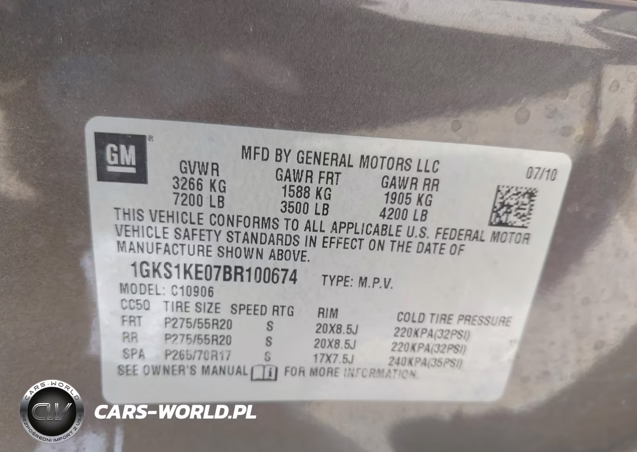 2011 GMC Yukon Xl 1500 Slt VIN:1GKS1KE07BR100674 - 9