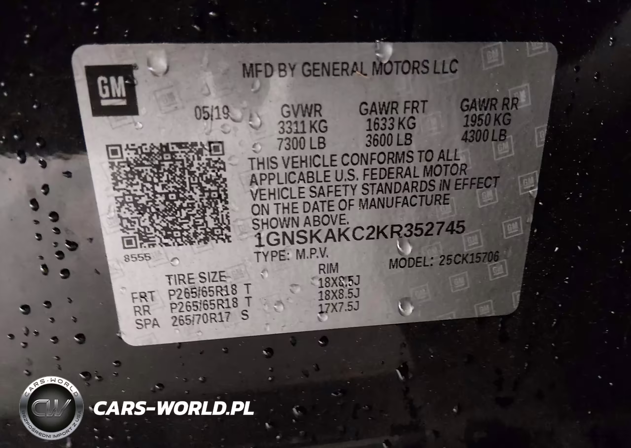 2019 Chevrolet Tahoe Ls VIN:1GNSKAKC2KR352745 - 9
