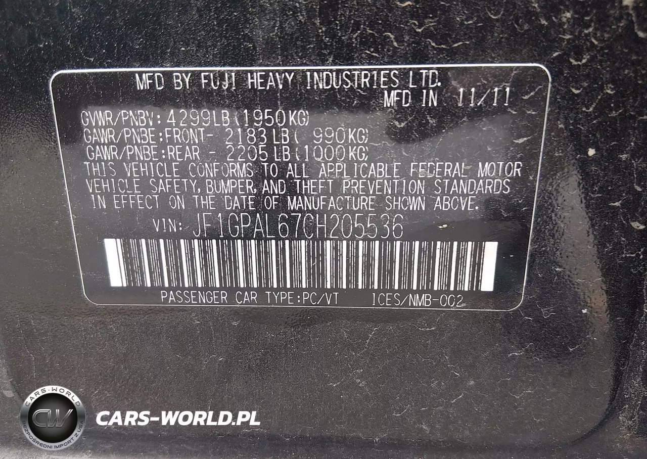 2012 Subaru Impreza 2.0I Sport Premium VIN:JF1GPAL67CH205536 - 9