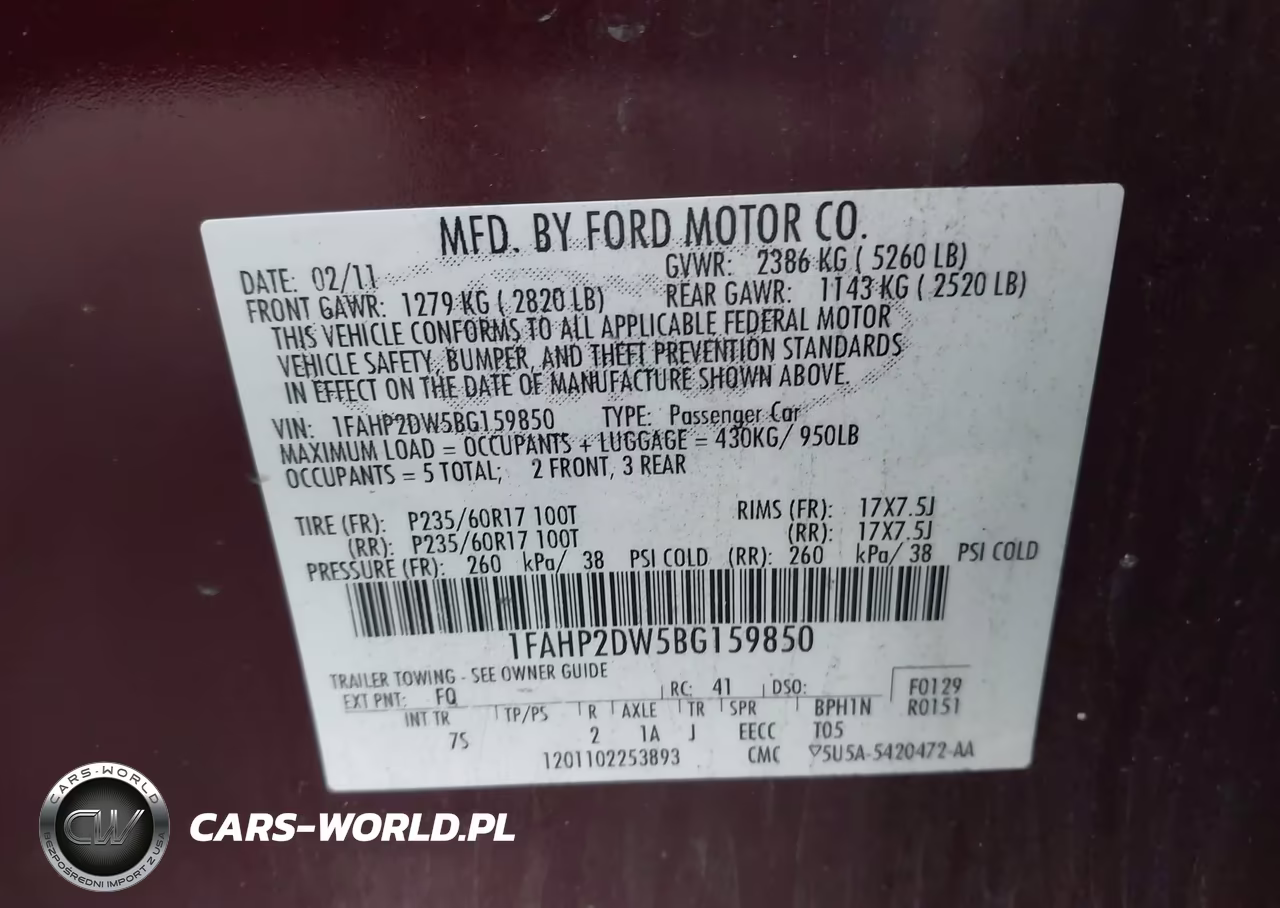 2011 Ford Taurus Se VIN:1FAHP2DW5BG159850 - 9