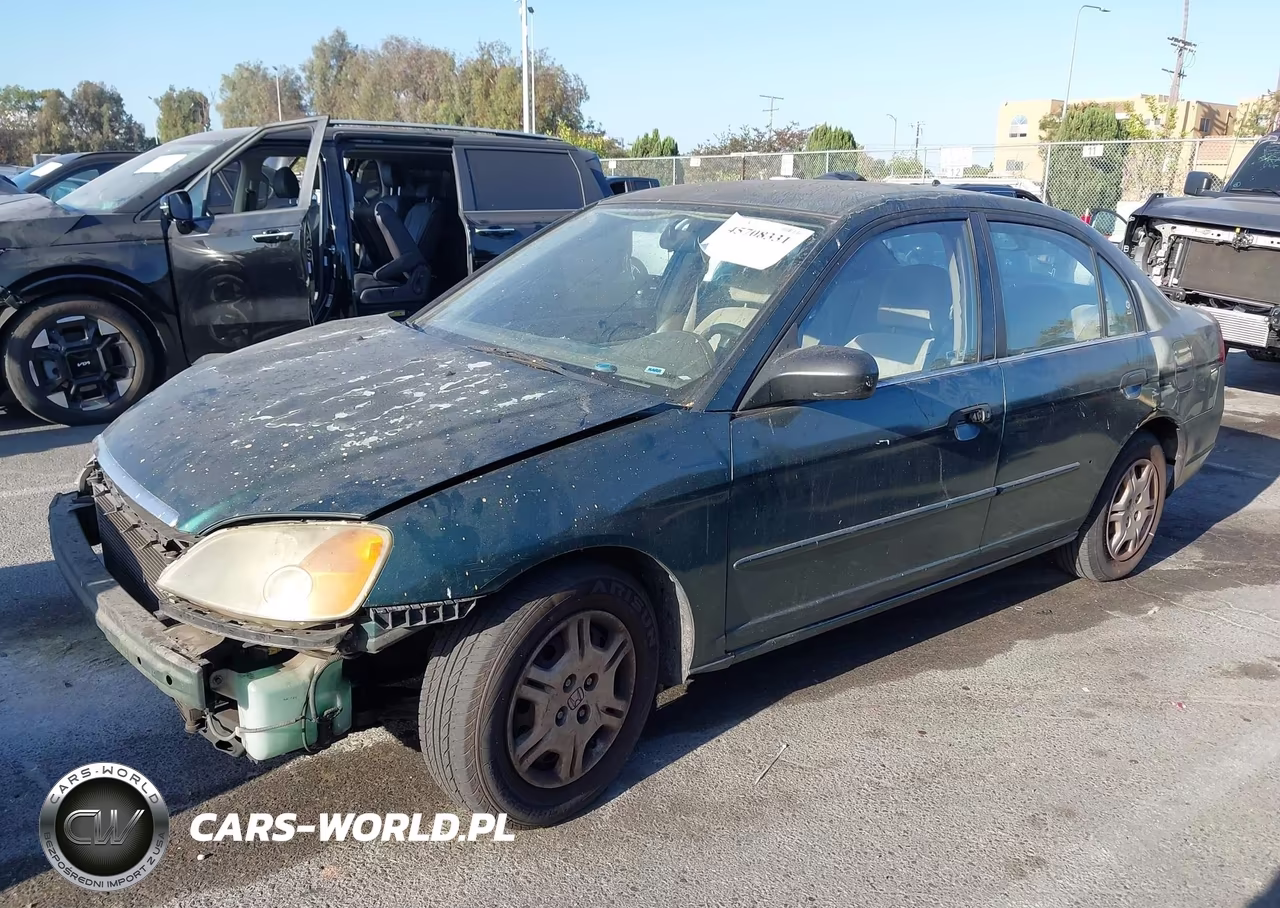 2001 Honda Civic Lx VIN:2HGES16501H613954 - 2