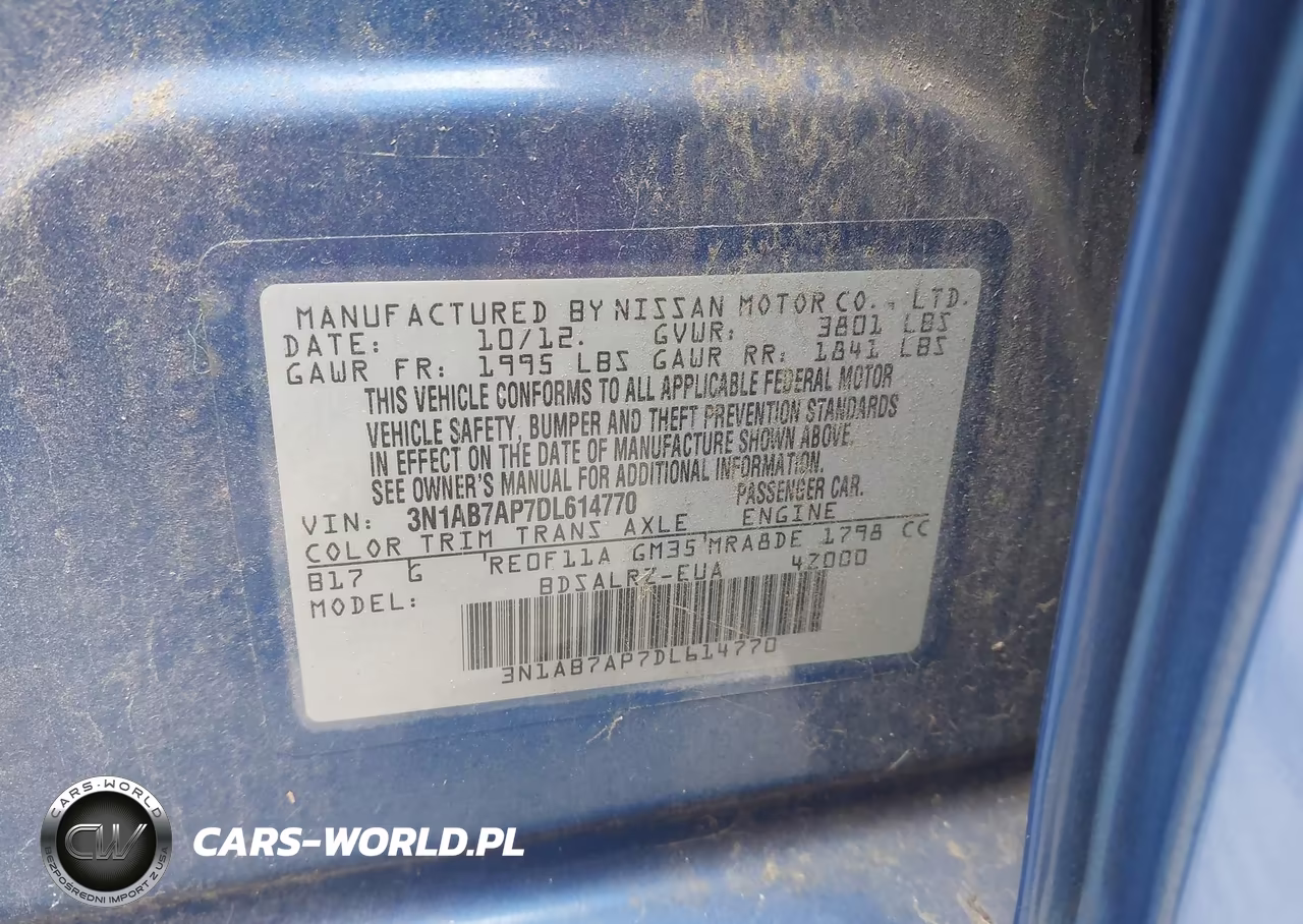 2013 Nissan Sentra Sr VIN:3N1AB7AP7DL614770 - 9
