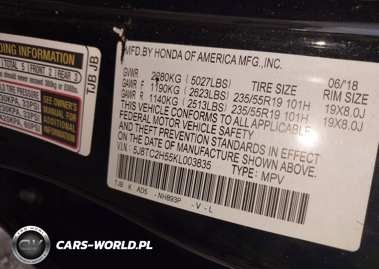 2019 Acura Rdx Technology Package VIN:5J8TC2H55KL003835 - 9